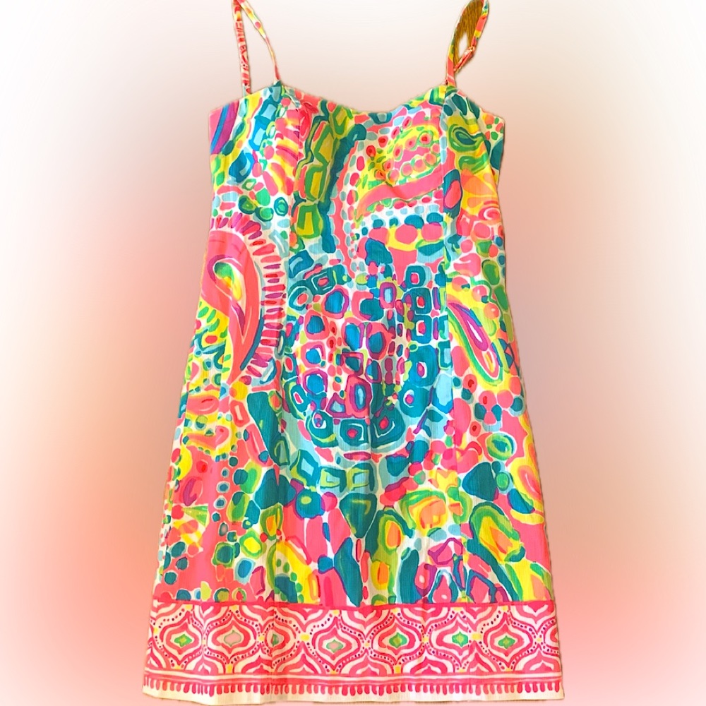 Lilly Pulitzer  Shelli Stretch Shift Dress resort tropical sunny island preppy